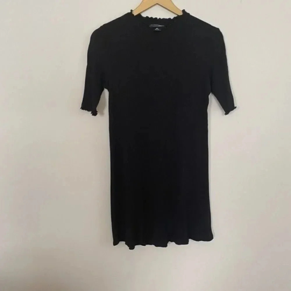Aqua Black Ruffle Ribbed Tunic Top - Picture 7 of 9